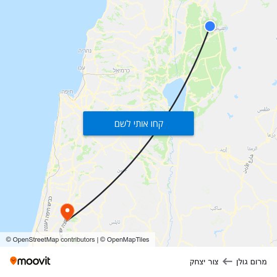 מפת מרום גולן לצור יצחק