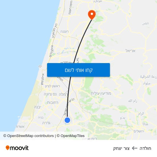 מפת חולדה לצור יצחק