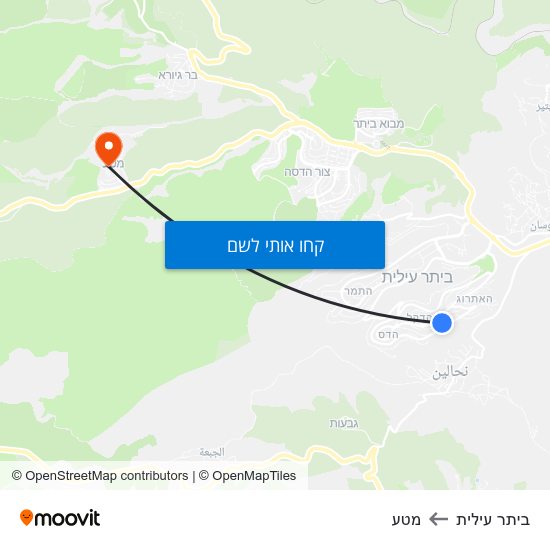 מפת ביתר עילית למטע