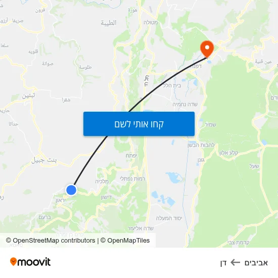 מפת אביבים לדן