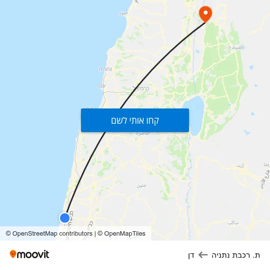 מפת ת. רכבת נתניה לדן