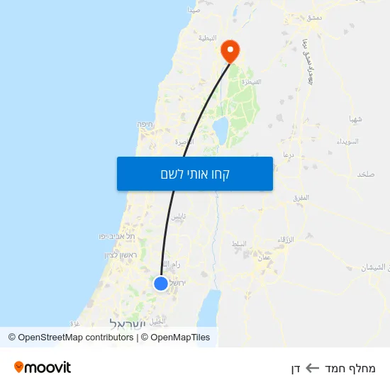 מפת מחלף חמד לדן