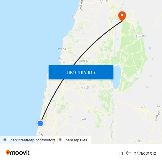 מפת צומת אולגה לדן