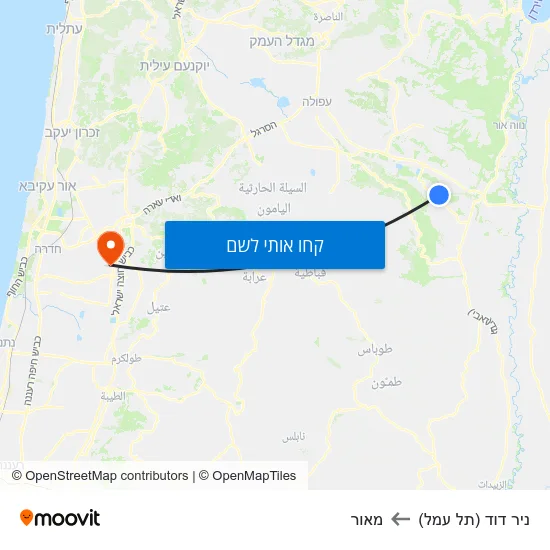מפת ניר דוד (תל עמל) למאור