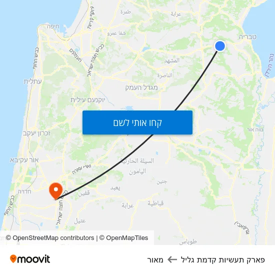 מפת פארק תעשיות קדמת גליל למאור