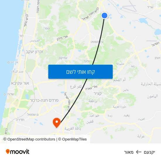 מפת יקנעם למאור