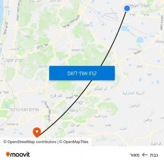 מפת גבת למאור