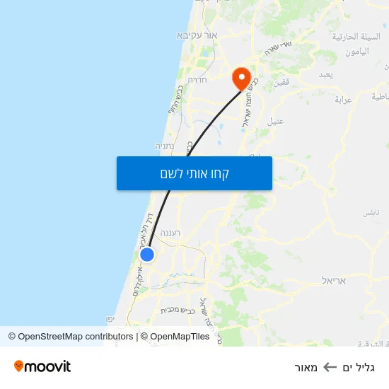 מפת גליל ים למאור