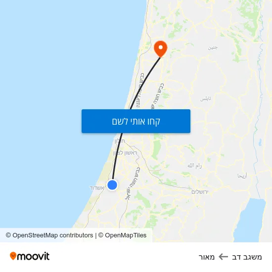 מפת משגב דב למאור