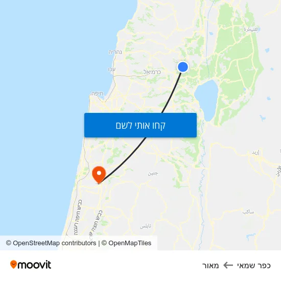 מפת כפר שמאי למאור