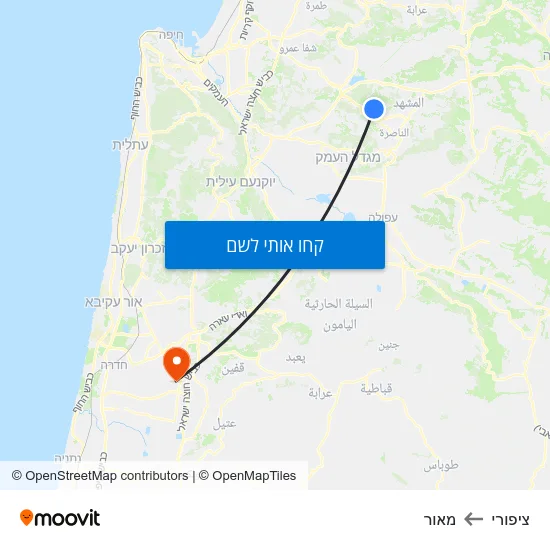 מפת ציפורי למאור