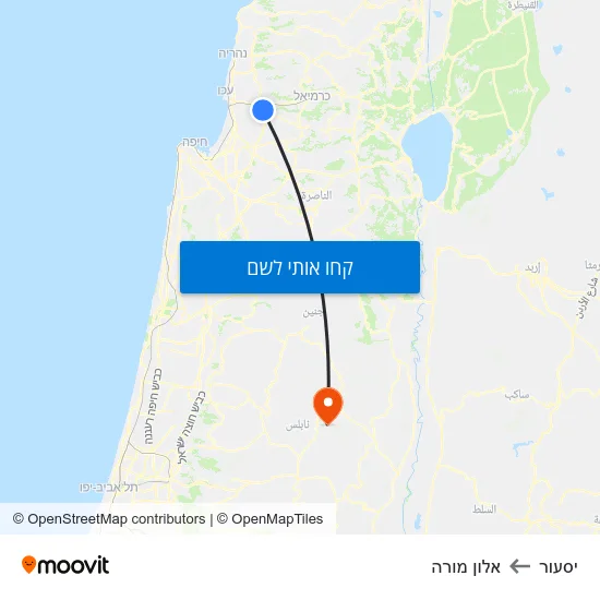 מפת יסעור לאלון מורה