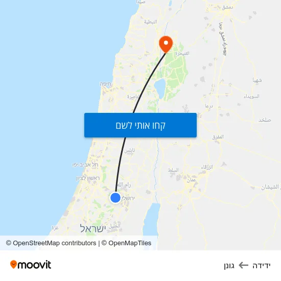מפת ידידה לגונן