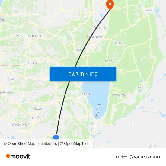 מפת טמרה (יזרעאל) לגונן
