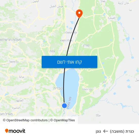 מפת כנרת (מושבה) לגונן