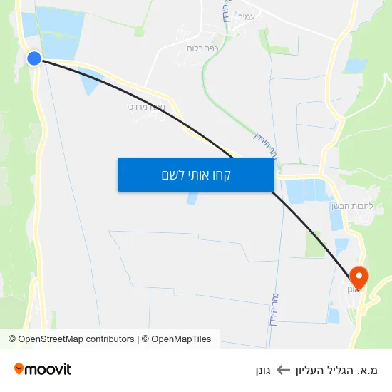 מפת מ.א. הגליל העליון לגונן