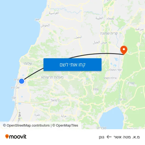 מפת מ.א. מטה אשר לגונן