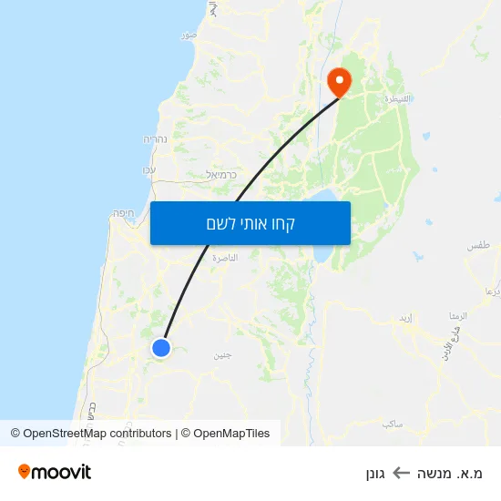 מפת מ.א. מנשה לגונן