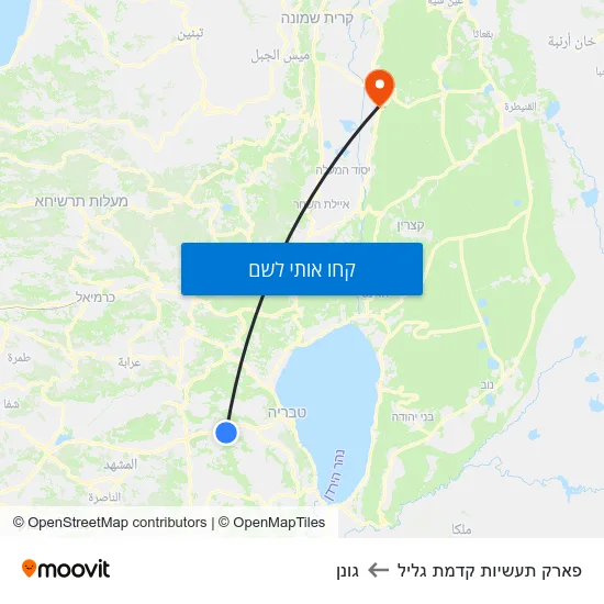 מפת פארק תעשיות קדמת גליל לגונן