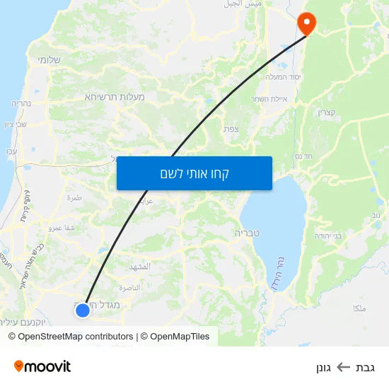 מפת גבת לגונן