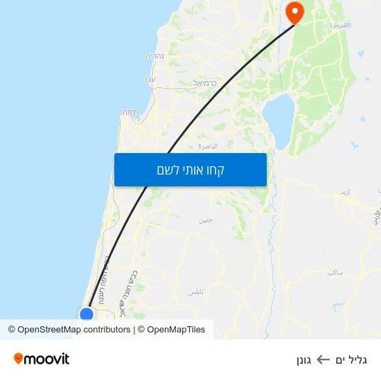 מפת גליל ים לגונן