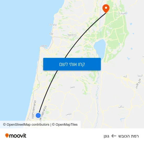 מפת רמת הכובש לגונן