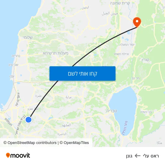 מפת ראס עלי לגונן
