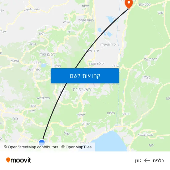 מפת כלנית לגונן