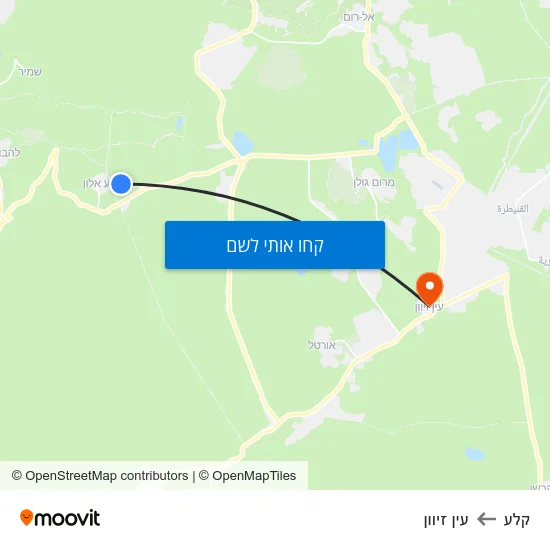 מפת קלע לעין זיוון