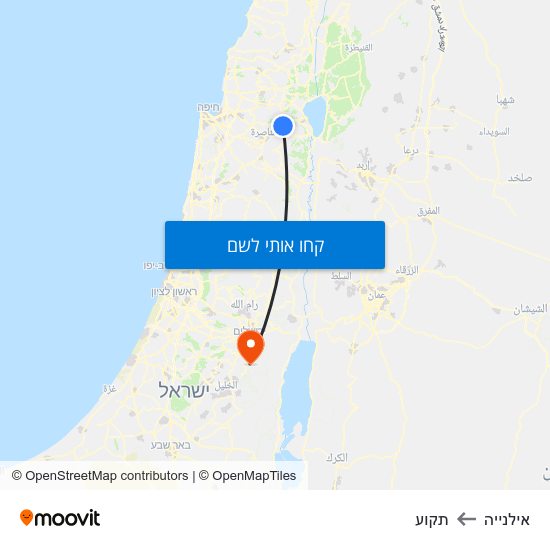 מפת אילנייה לתקוע