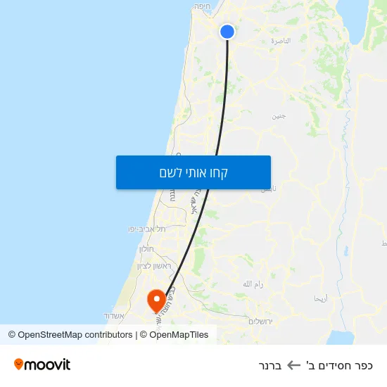 מפת כפר חסידים ב' לברנר