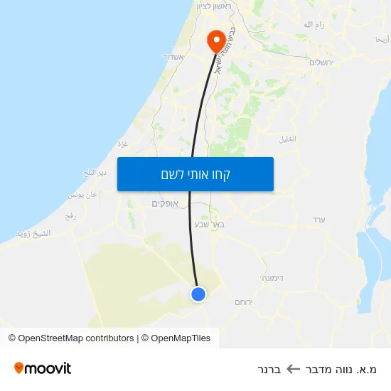 מפת מ.א. נווה מדבר לברנר