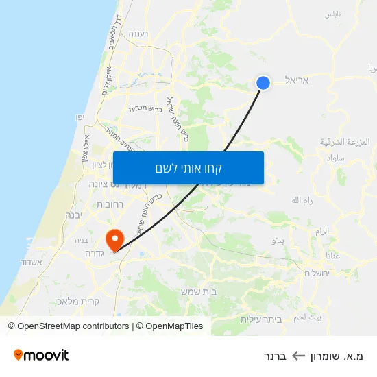 מפת מ.א. שומרון לברנר