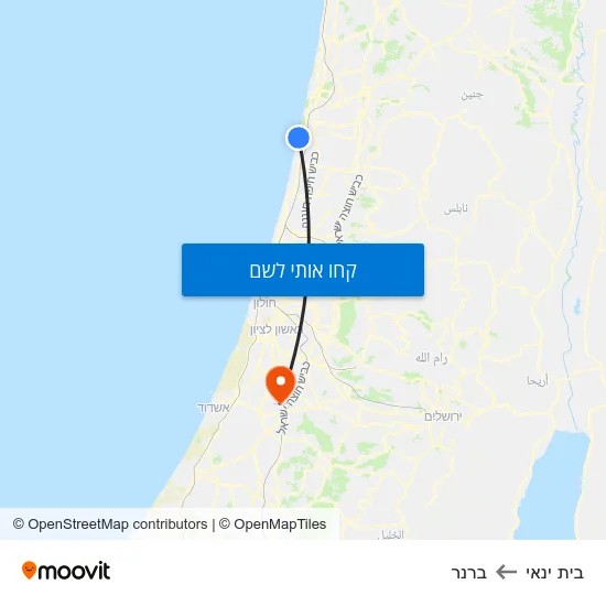 מפת בית ינאי לברנר