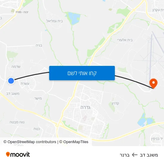 מפת משגב דב לברנר