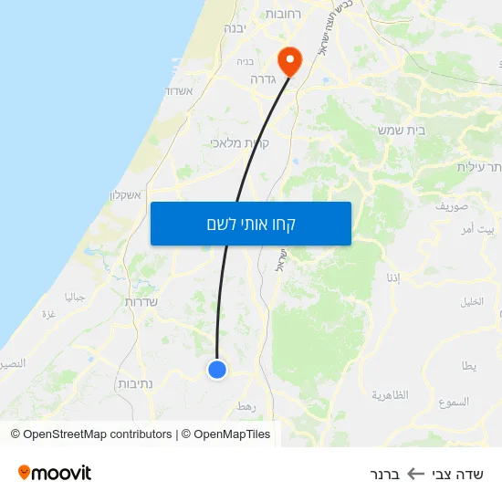 מפת שדה צבי לברנר