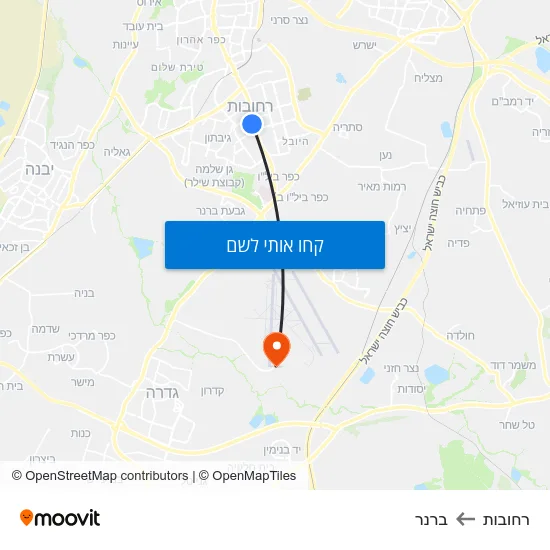 מפת רחובות לברנר