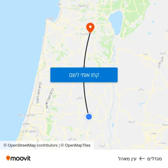 מפת מגדלים לעין מאהל