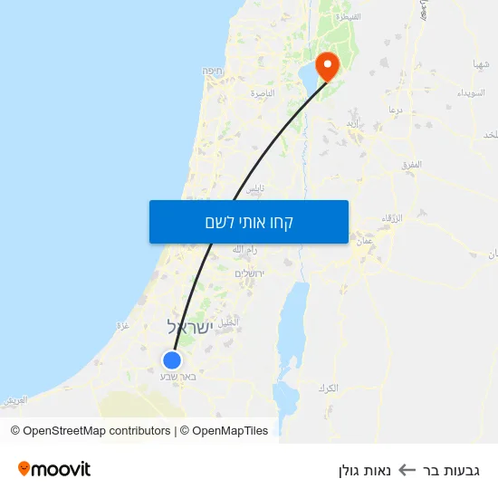 מפת גבעות בר לנאות גולן
