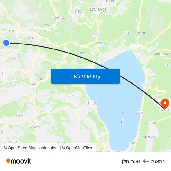 מפת כמאנה לנאות גולן