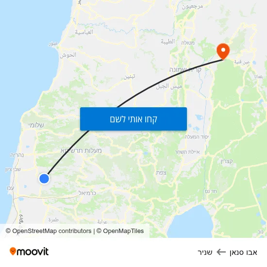 מפת אבו סנאן לשניר