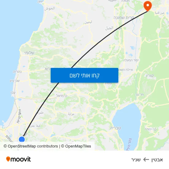 מפת אבטין לשניר