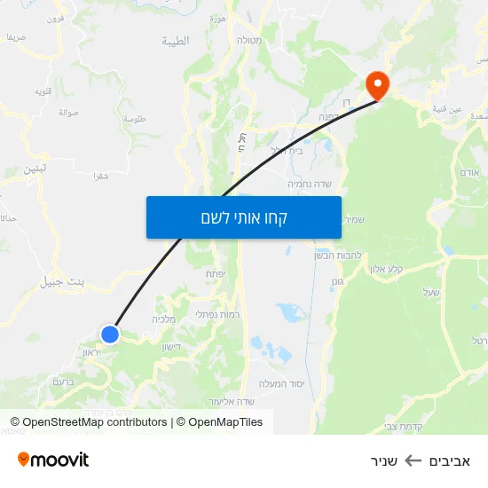 מפת אביבים לשניר