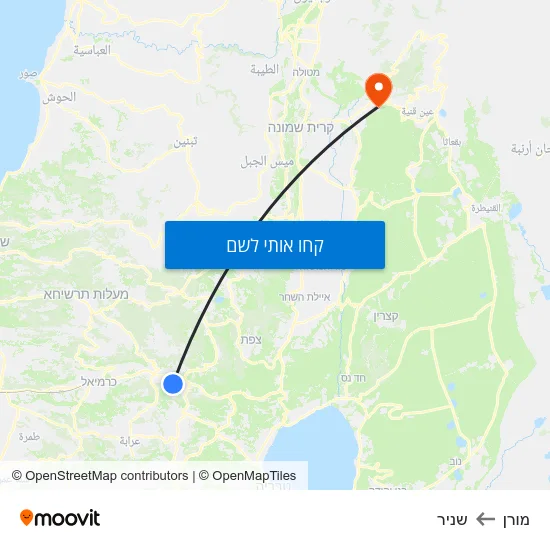 מפת מורן לשניר