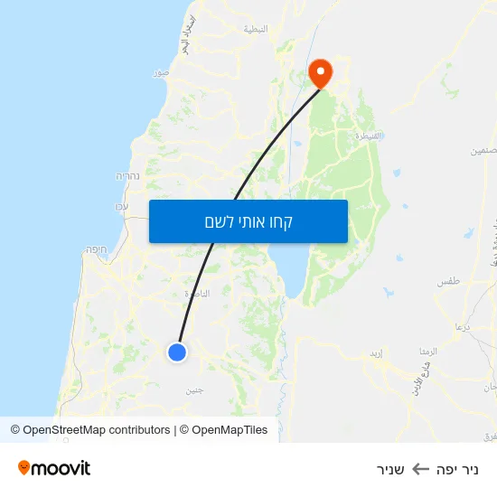 מפת ניר יפה לשניר