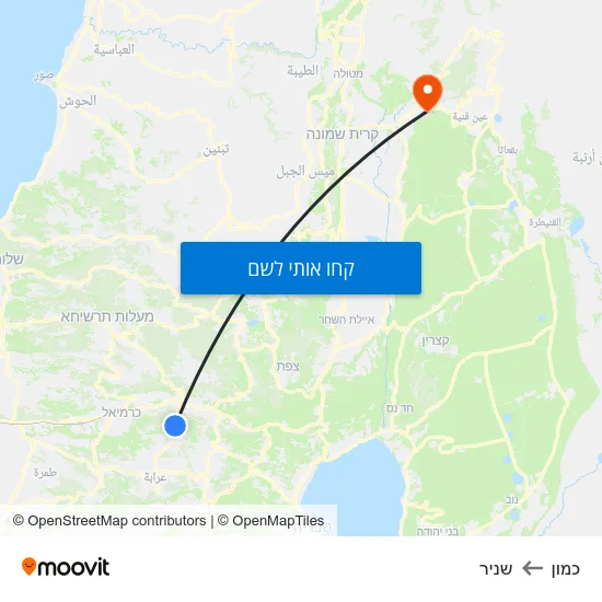 מפת כמון לשניר