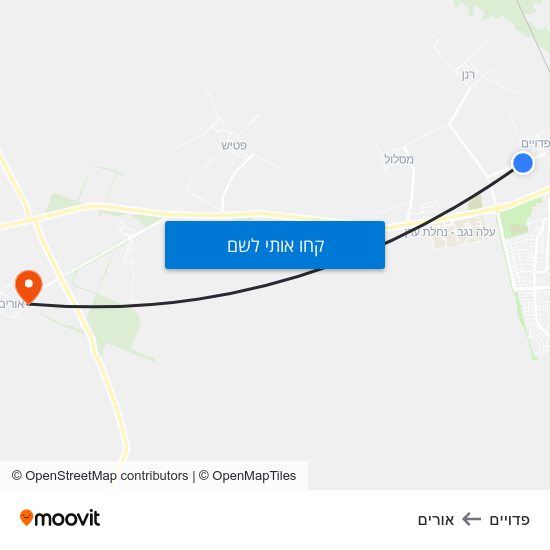 מפת פדויים לאורים