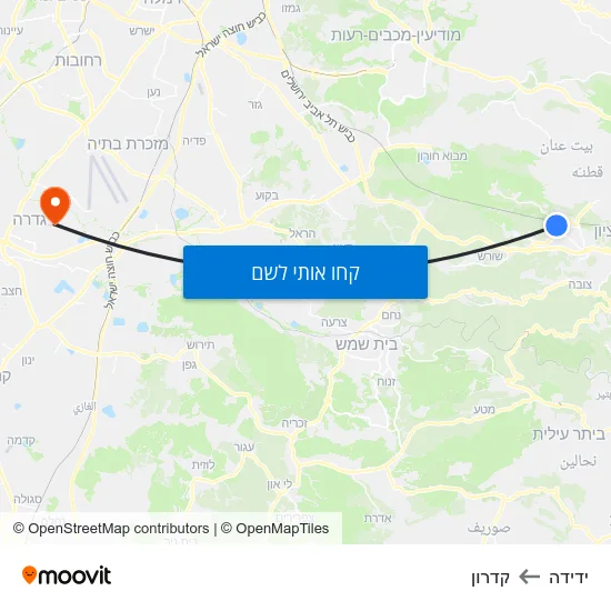 מפת ידידה לקדרון
