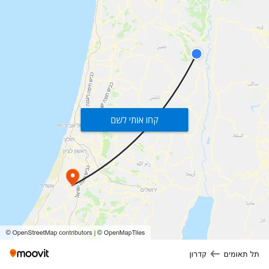 מפת תל תאומים לקדרון