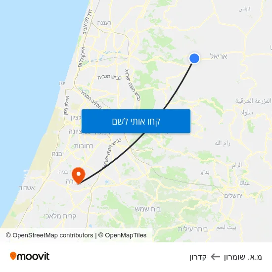 מפת מ.א. שומרון לקדרון